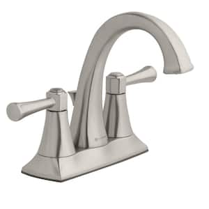 Stillmore 4 in. Centerset 2-Handle High-Arc Bathroom Faucet in Brushed Nickel