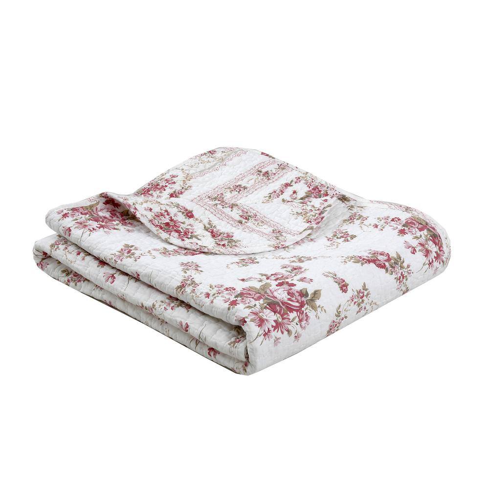 Queen Size Colorful Cotton Reversible Floral Quilt