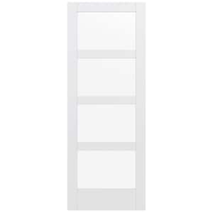 36 in. x 96 in. MODA Primed PMC1044 Solid Core Wood Interior Door Slab w/Clear Glass