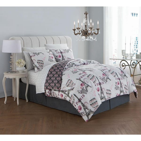 Darcy 6 Piece Blush Twin Comforter Set, Twin Comforter Bed In A Bag
