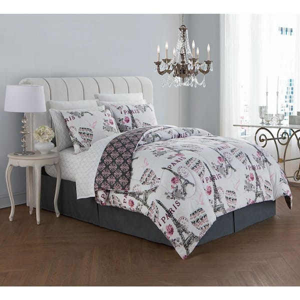 Unbranded Darcy 8-Piece Blush King Comforter Set