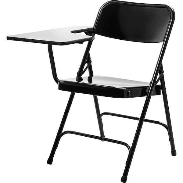 National Public Seating 5210R 5200 Series Black Tablet Arm 18-Gauge Steel Folding Chair Grey Nebula Right Arm Chair (2-Pack) - 2