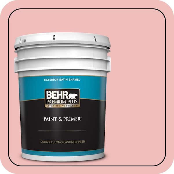 BEHR PREMIUM PLUS 5 gal. #CE-01 Alpenglow Satin Enamel Exterior Paint & Primer