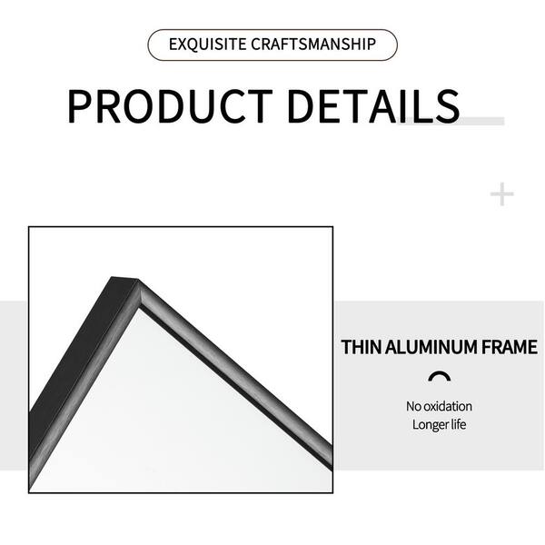 Buy 51 in. x 31 in. Large Modern Rectangle Metal Framed Bathroom Vanity Mirror Online at Lowest