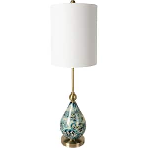 Snicarte 33 in. Blue Indoor Table Lamp