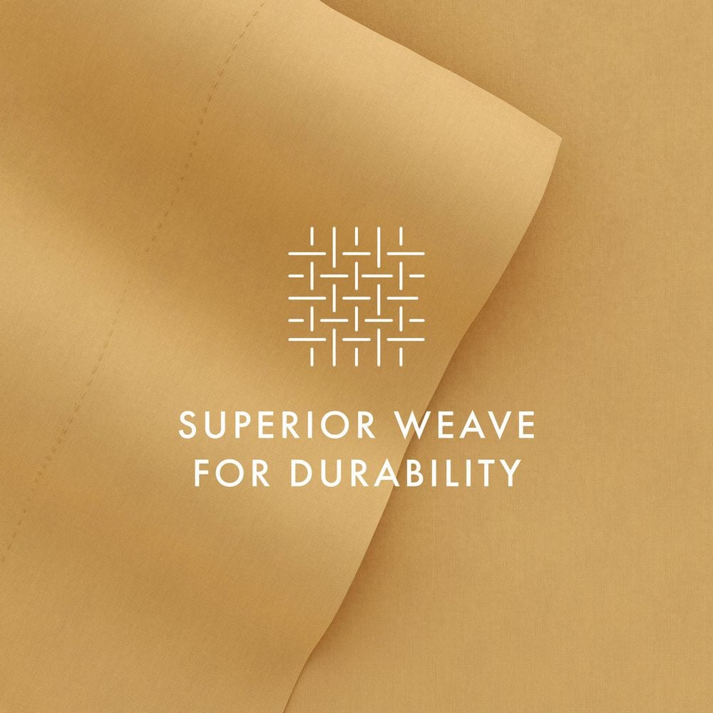 Gold Twin Ultra Soft Microfiber 4-Piece Sheet Set