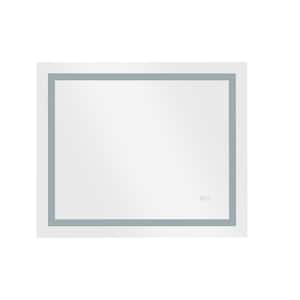 36 in. W x 30 in. H Rectangular Frameless LED Mirror Anti-Fog Dimmable with Memory Function Wall Bathroom Vanity Mirror