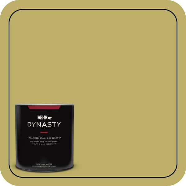 BEHR DYNASTY 1 Qt. #MQ4-42 Pistachio One-Coat Hide Matte Interior Stain-Blocking Paint & Primer