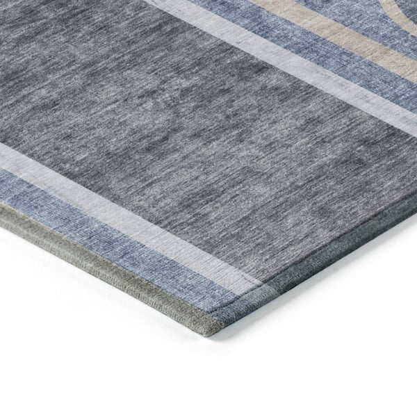 Chantille ACN532 Navy 1 ft. 8 in. x 2 ft. 6 in. Machine Washable Indoor/Outdoor Geometric Area Rug