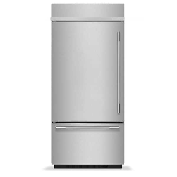 30 in. 20.8 cu.ft. Built-In Bottom Freezer Refrigerator in Stainlss Steel with PrintShield Finish with Platinum Interior