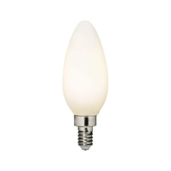 5-Watt Equivalent B11 Shape E12 Base Dimmable Frosted LED Light Bulb 2700K Soft White (1-Pack)