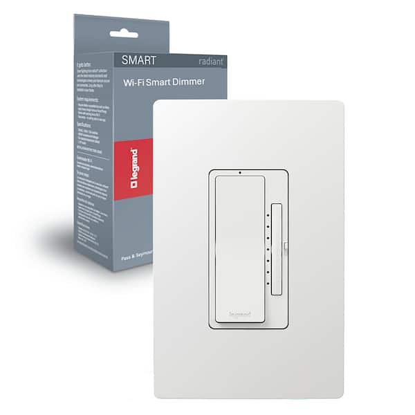 Radiant Smart White Matter-Enabled Decorator Rocker Dimmer Switch for Dimmable LED with Wi-Fi
