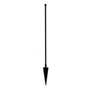 Beaumont 53.3 in. x 3 in. x 3 in. Black Steel Fence Post and Stake (5-Pack)