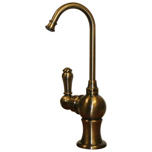 Whitehaus Collection Forever Hot Single-Handle Instant Hot Water Dispenser in Antique Brass