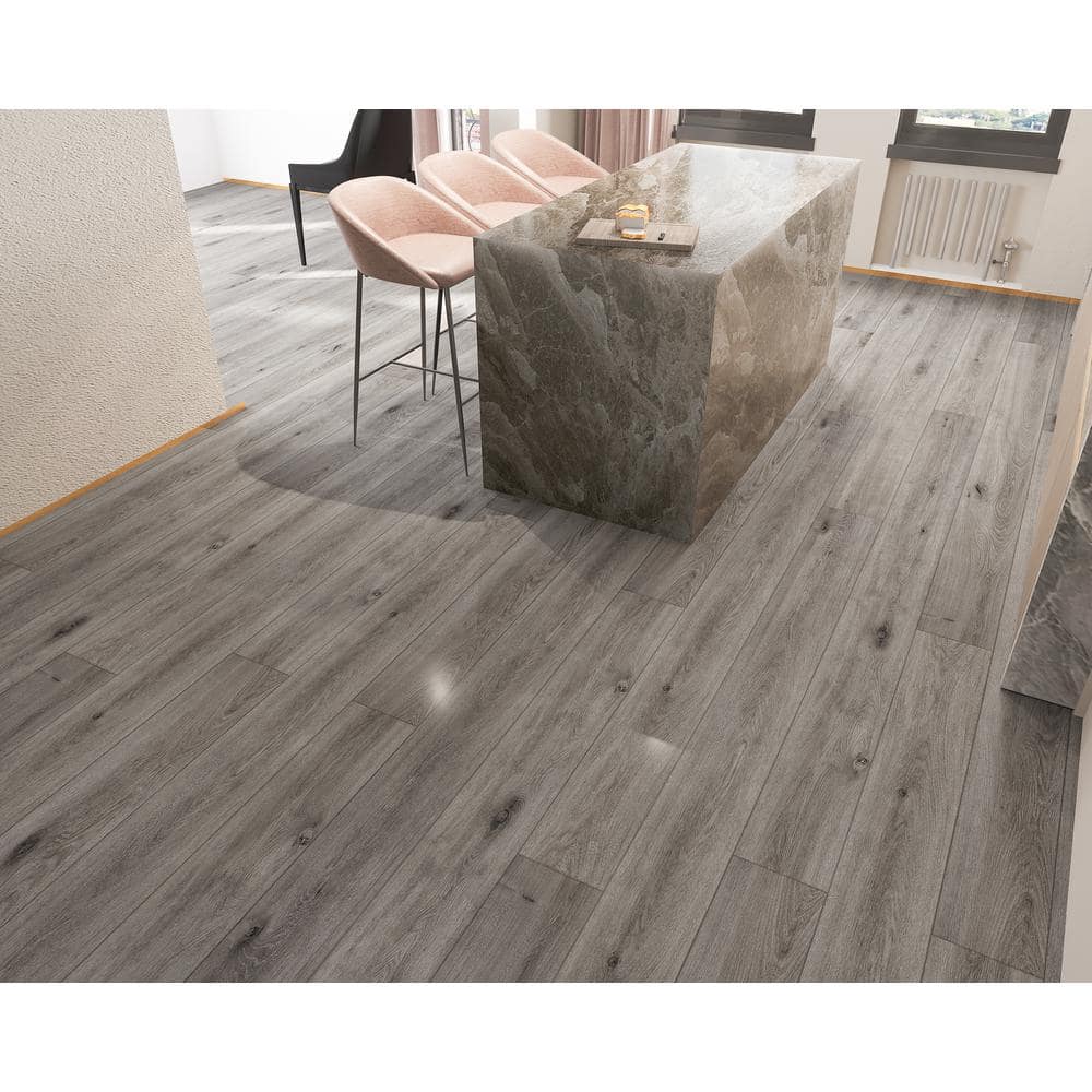 Keystone Gray Extra Long Oak Look Waterproof Vinyl Plank Flooring