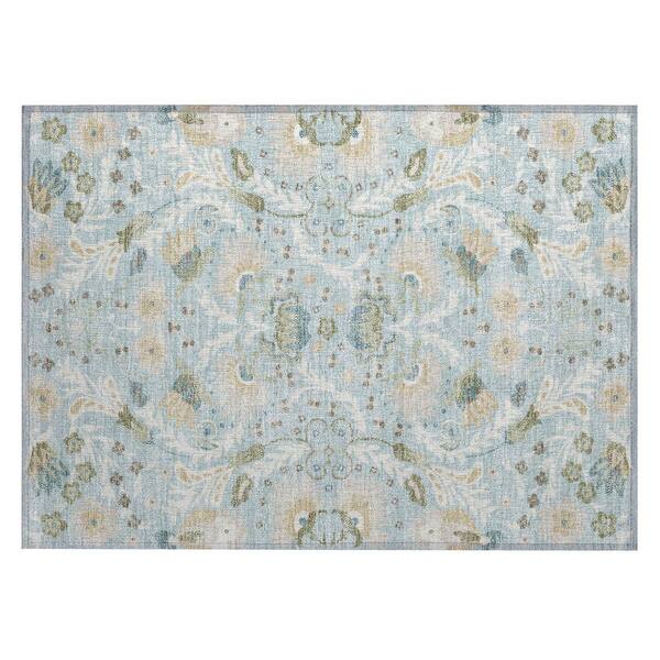 Chantille Machine Washable Indoor/Outdoor Abstract ACN3049 Sky 2 ft. x 3 ft. Accent Rug