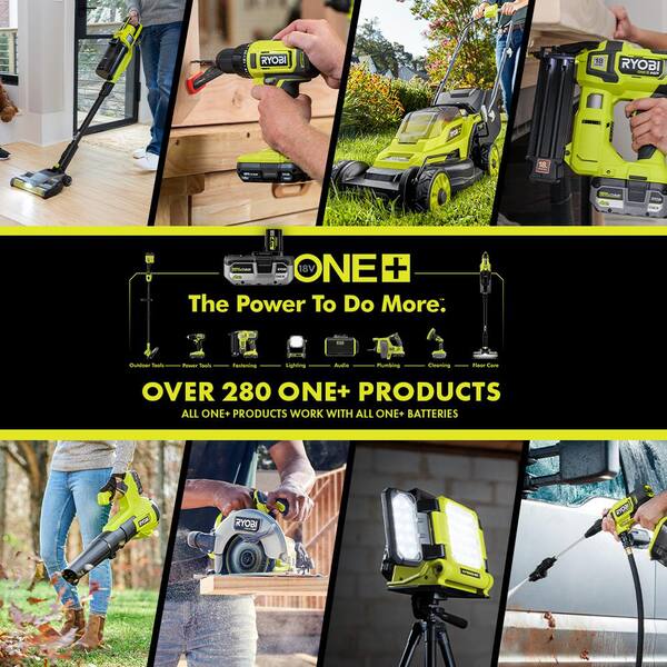 Ryobi One+ 18V Cordless Compact Glue Gun Kit with 1.5 Ah Battery and 18V Charger P306K1N