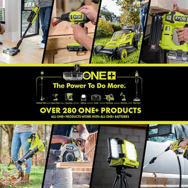 RYOBI - ONE+ HP 18V Brushless Cordless 1/2 in. Hammer Drill Kit 4.0 Ah HIGH PERFORMANCE Battery, Charger, and Bag