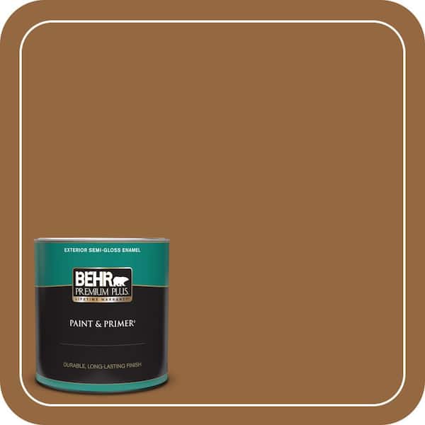 BEHR PREMIUM PLUS 1 qt. #MQ2-6 Gilded Glamour Semi-Gloss Enamel Exterior Paint & Primer