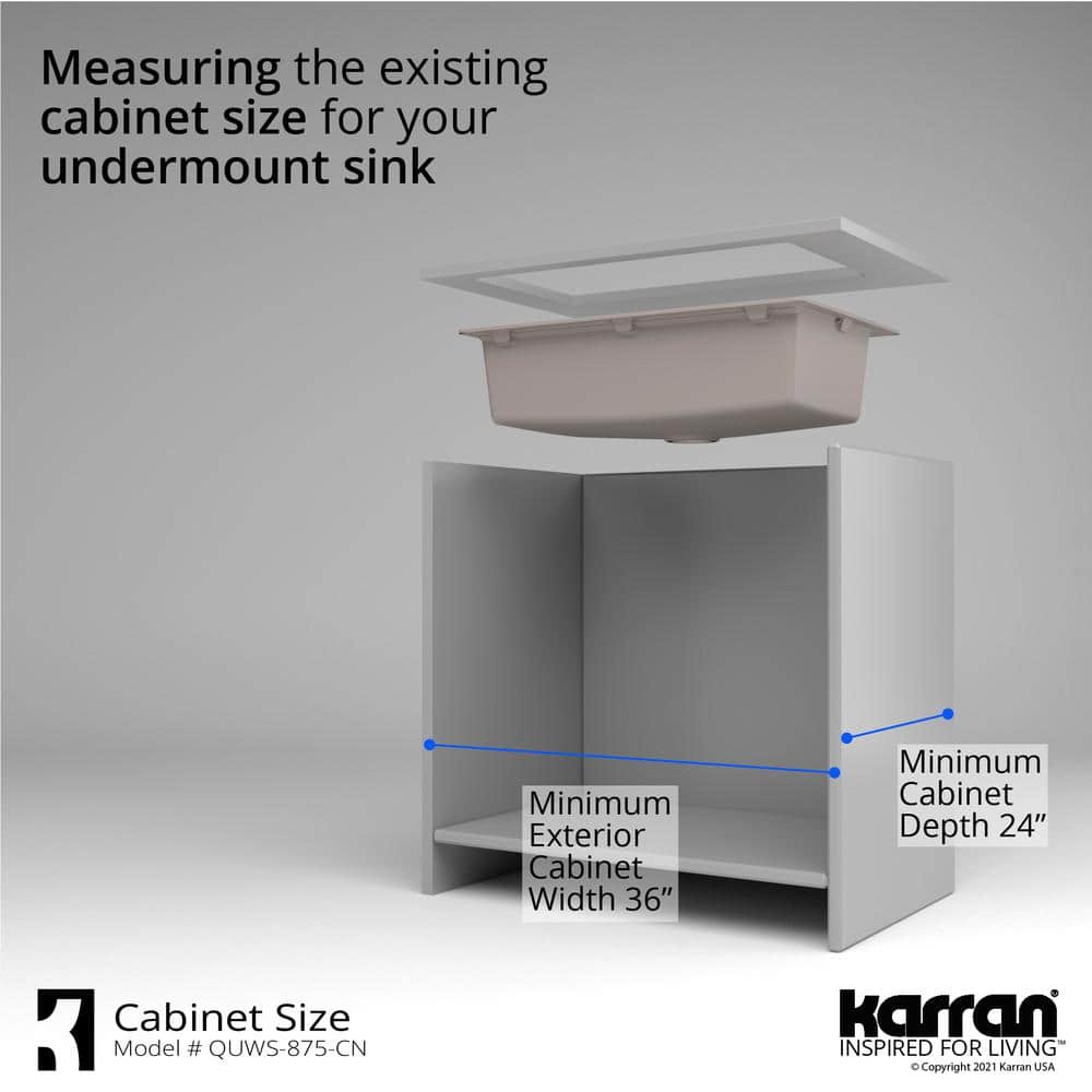 Concrete Quartz Single Bowl Undermount Workstation Sink