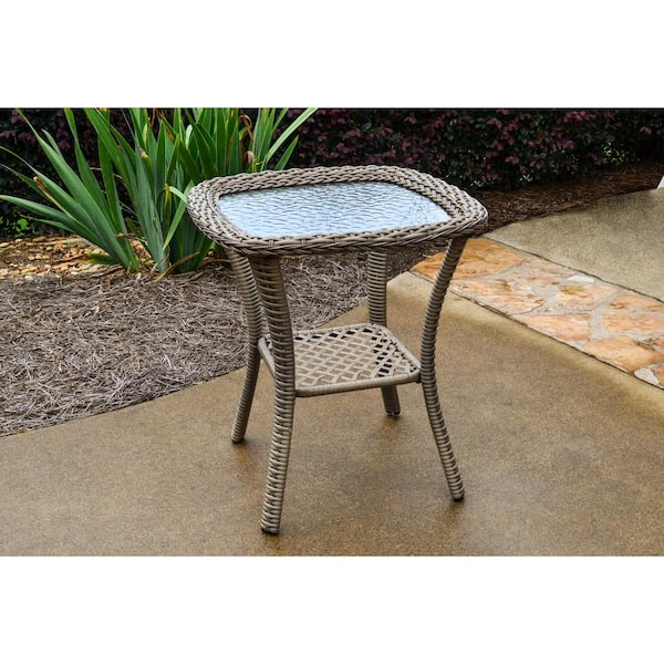 Tortuga Outdoor Rio Vista Square Wicker Outdoor Side Table