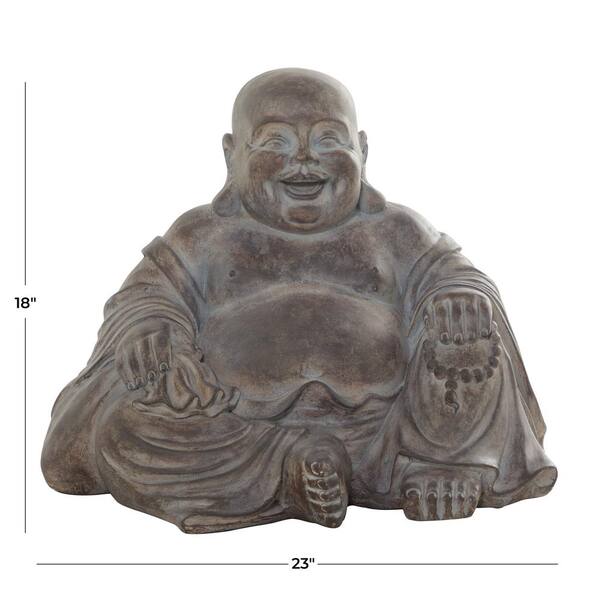15 in. Tall Indoor/Outdoor Meditating Buddha Statuary Decor