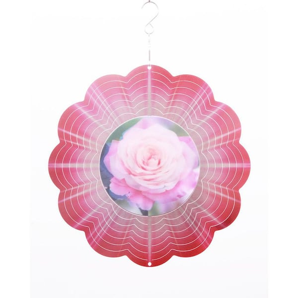 10 in. Hologram Spectrum Wind Spinner Rose (Pack of 2)