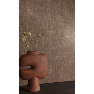 Beige Non-Pasted Metallic Painting Plain Textured Shelf Liner Non-Woven Wallpaper Double Roll (57 sq. ft.)