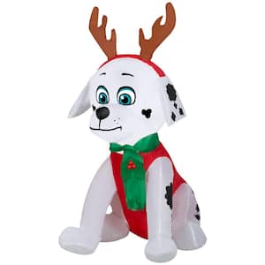 3.5  ft. Tall X 2 ft. W Christmas Airblown-Marshall w/Antlers and Scarf-SM-Nick