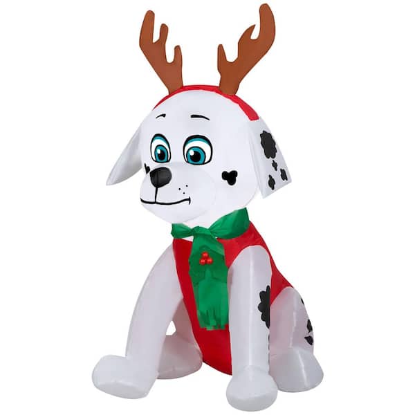 3.5 ft. Tall X 2 ft. W Christmas Airblown-Marshall w/Antlers and Scarf-SM-Nick