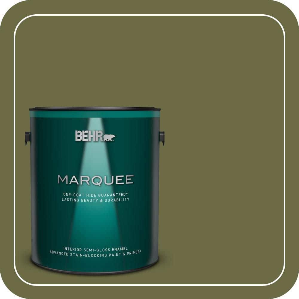 1 gal. Home Decorators Collection #HDC-CL-20 Portsmouth Olive Semi-Gloss Enamel Interior Paint & Primer product image for price tracking