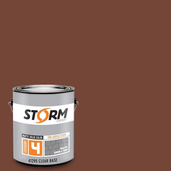 Storm System Category 4 1 gal. Melted Chocolate Matte Exterior Wood Siding 100% Acrylic Latex Stain