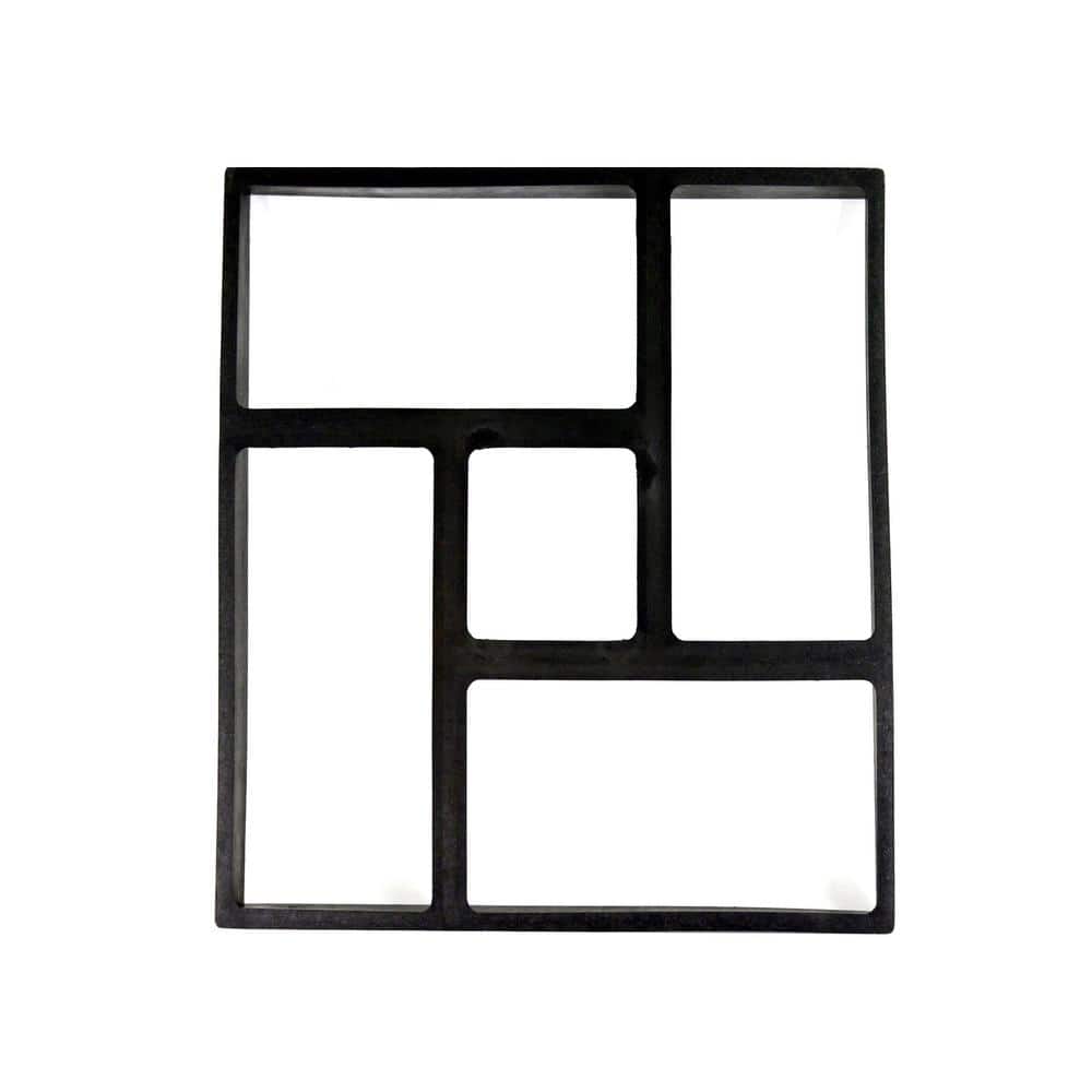 Wellco 16 in. x 16 in. Black Plastic Paver Mold Reusable Concrete