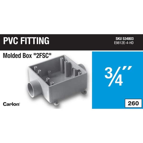 2-Gang 32 cu. in. 3/4 in. PVC Type 2FSC FS Box (E9812E-4-HD)