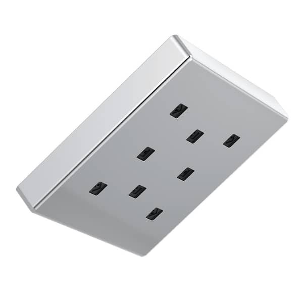 Delta 1-Spray Patterns 1.75 GPM 6 in. Wall Mount Fixed Shower Head with H2Okinetic in Lumicoat Chrome