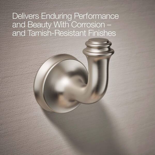 KOHLER Bellera J-Hook Robe/Towel Hook in Vibrant Brushed Nickel