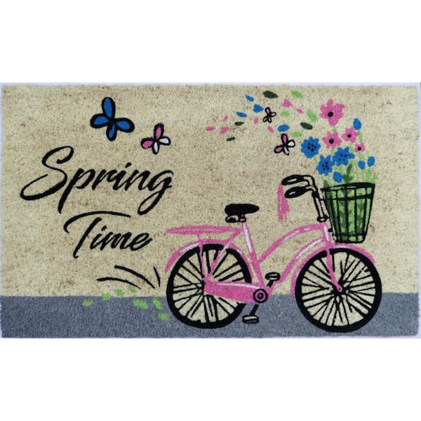 HomeRoots 30 in. x 18 in. Coir Outdoor Door Mat