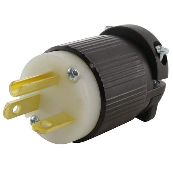 AC WORKS 20 Amp 250-Volt NEMA 6-20P 3-Prong Industrial Grade Have Duty Male Plug
