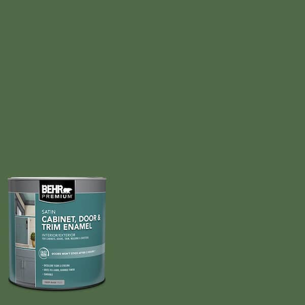 BEHR PREMIUM 1 qt. #M400-7 Garden Cucumber Satin Enamel Interior/Exterior Cabinet, Door & Trim Paint