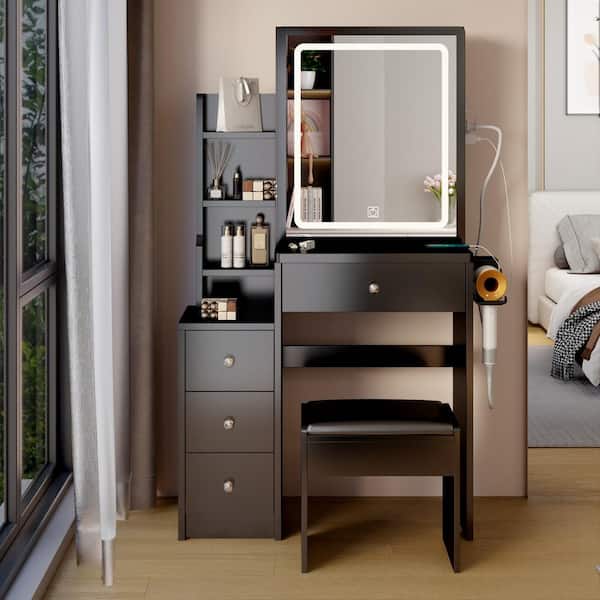 black dresser desk combo Sheer Overlay Dress with Spaghetti Straps – SimpleModerne