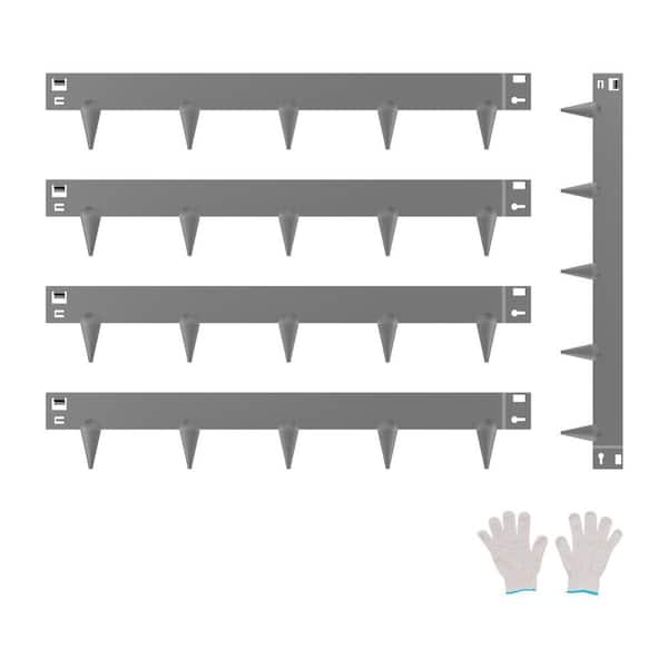 Steel Landscape Edging, 5 Packs 39 x 3 in. Rust-Resistant Metal Landscape Edging, Dark Gray Bendable Edging 2025 Update