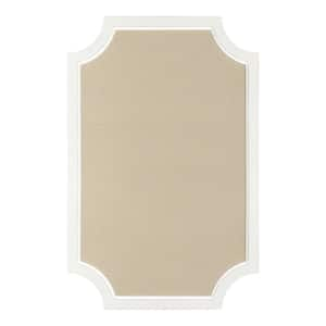 Hogan 36 in. x 24 in. White Wooden Framed Fabric Pinboard Memo Board