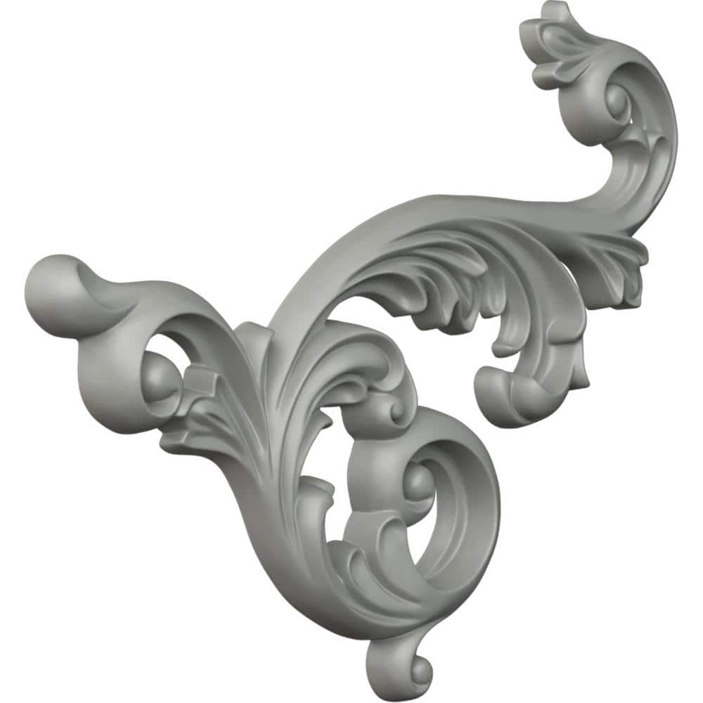 Gray Polyurethane Decorative Right Onlay Accent Piece