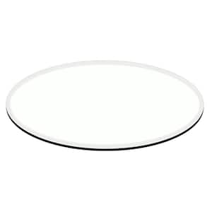 24 in. x 48 in. Clear E-Oval (Elliptical) 1/2 in. Thick Glass Table Top 1 in. Beveled Tempered Glass