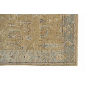 5 x 8 Blue and Gray Floral Area Rug