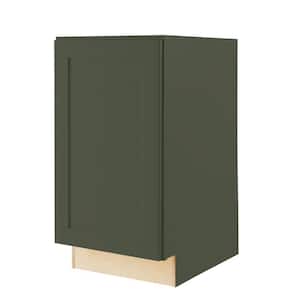 Avondale 18 in. W x 24 in. D x 34.5 in. H in Fern Green Ready to Assemble Plywood Shaker Trash Can Kitchen Cabinet