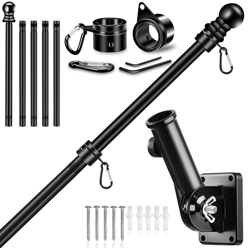 6 ft. Flag Pole Kit with Mutil-Position Bracket and Spinning Flagpole Ring 1 in. Thicken Stainless Steel Metal Flag Pole price history on PriceWatchPro