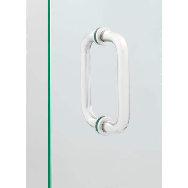 Showerdoordirect 6 in. Tubular Back-to-Back Shower Door Pull Handles in Chrome with Washers