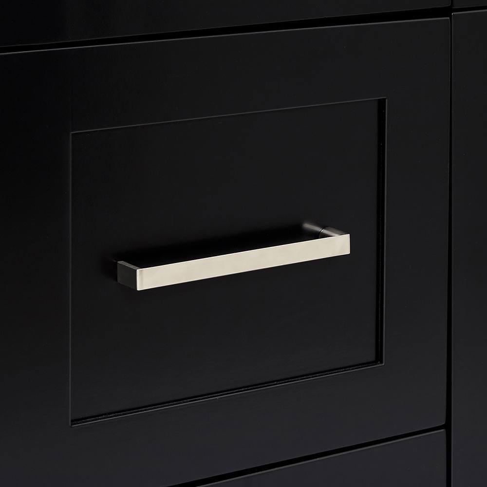 Hamlet 60'' Black Double Freestanding Bathroom Vanity Cabinet