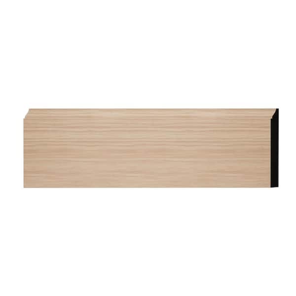 Ekena Millwork WM618 0.56 in. D x 5.25 in. W x 6 in. L Wood (Red Oak) Baseboard Moulding Sample